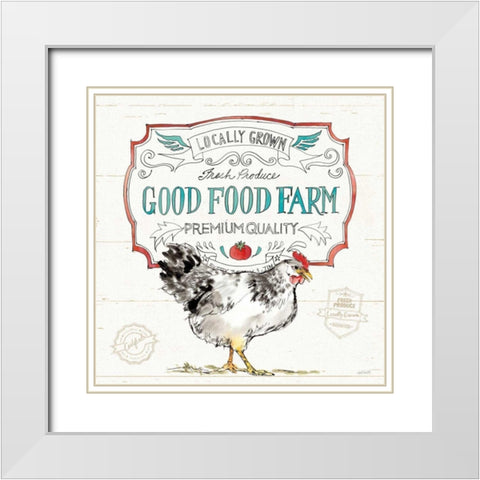 Down on the Farm V White Modern Wood Framed Art Print with Double Matting by Tavoletti, Anne