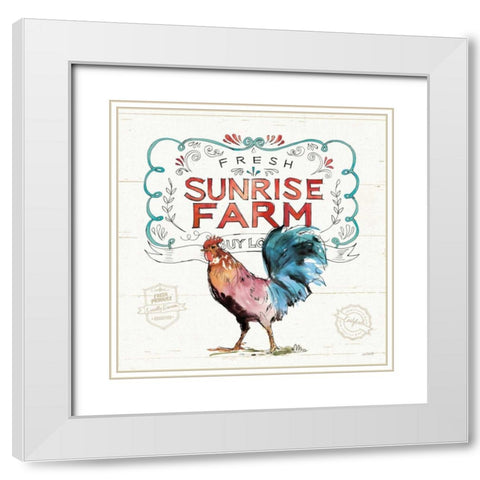 Down on the Farm VI White Modern Wood Framed Art Print with Double Matting by Tavoletti, Anne