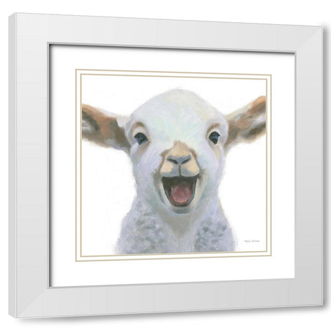 Farm Friends I White Modern Wood Framed Art Print with Double Matting by Sullivan, Myles