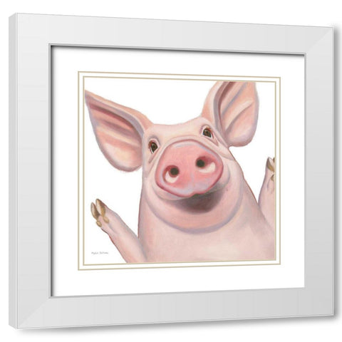 Farm Friends IV White Modern Wood Framed Art Print with Double Matting by Sullivan, Myles