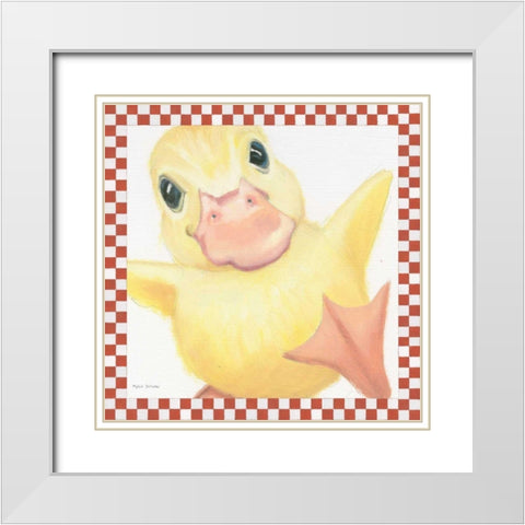 Farm Friends II Border White Modern Wood Framed Art Print with Double Matting by Sullivan, Myles