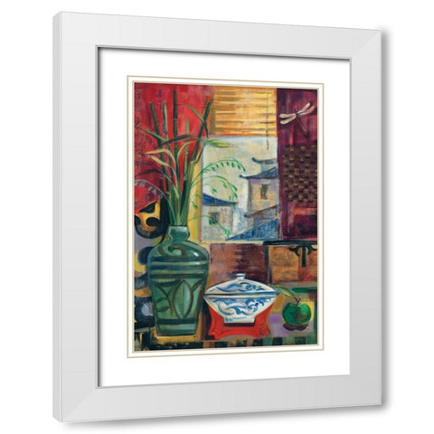 Eastern Melody Crop White Modern Wood Framed Art Print with Double Matting by Vassileva, Silvia