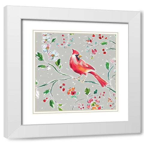 Holiday Wings IV White Modern Wood Framed Art Print with Double Matting by Brissonnet, Daphne