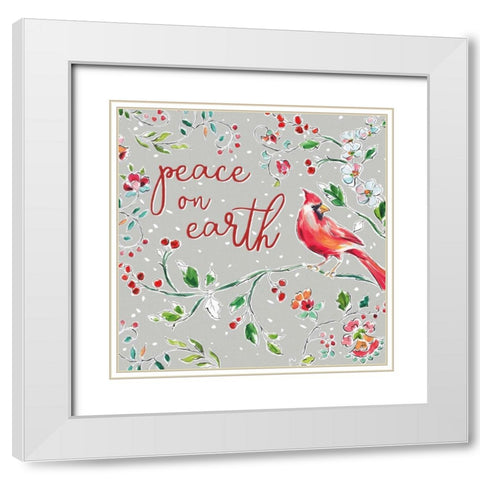 Holiday Wings VI White Modern Wood Framed Art Print with Double Matting by Brissonnet, Daphne
