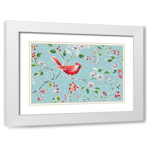 Holiday Wings I Blue White Modern Wood Framed Art Print with Double Matting by Brissonnet, Daphne