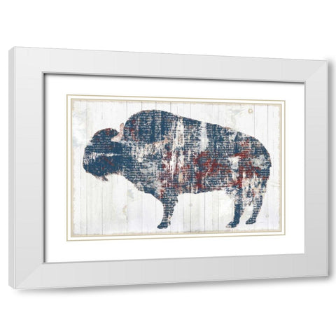 Free Spirit II Red White Blue White Modern Wood Framed Art Print with Double Matting by Schlabach, Sue