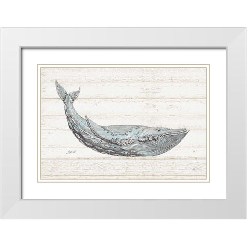 Underwater Life I Blue White Modern Wood Framed Art Print with Double Matting by Brissonnet, Daphne