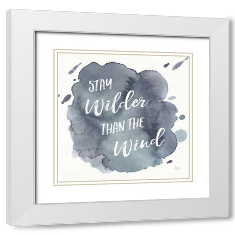 Watercolor Wanderlust Adventure II White Modern Wood Framed Art Print with Double Matting by Marshall, Laura
