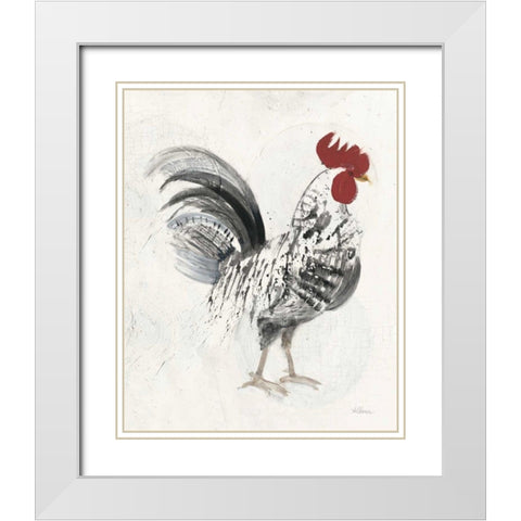 Gents III White Modern Wood Framed Art Print with Double Matting by Hristova, Albena