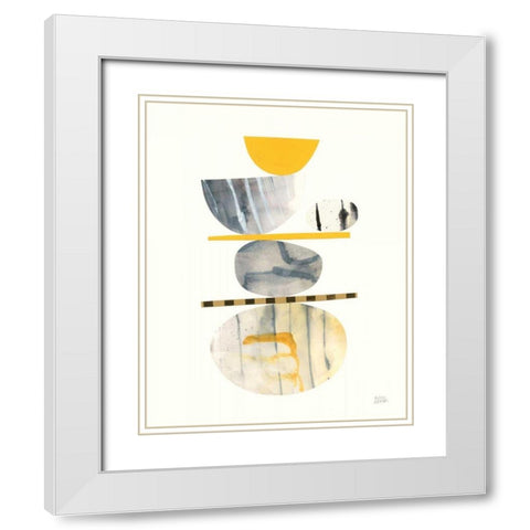 Balance I White Modern Wood Framed Art Print with Double Matting by Averinos, Melissa