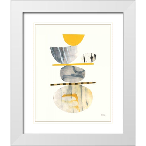 Balance I White Modern Wood Framed Art Print with Double Matting by Averinos, Melissa