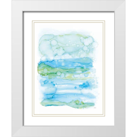 Drifting By I White Modern Wood Framed Art Print with Double Matting by Averinos, Melissa