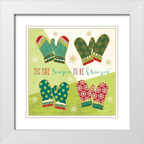 Winter Wishes IV White Modern Wood Framed Art Print with Double Matting by Charron, Veronique