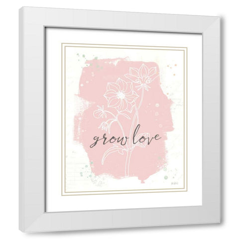 Organic Lines III White Modern Wood Framed Art Print with Double Matting by Pertiet, Katie