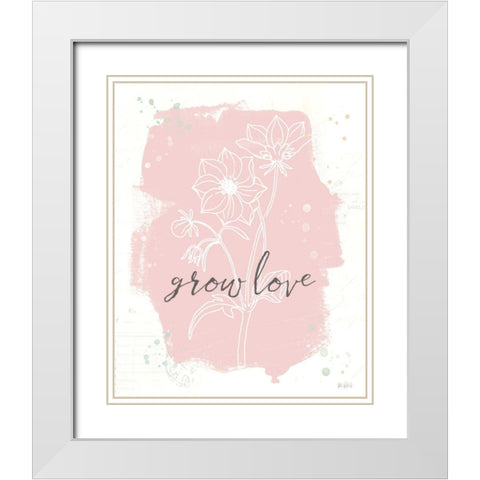 Organic Lines III White Modern Wood Framed Art Print with Double Matting by Pertiet, Katie