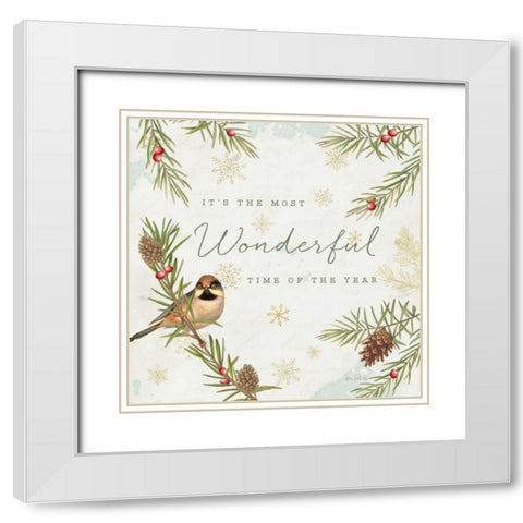 Christmas Tradition IV White Modern Wood Framed Art Print with Double Matting by Pertiet, Katie
