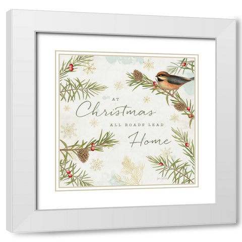 Christmas Tradition V White Modern Wood Framed Art Print with Double Matting by Pertiet, Katie