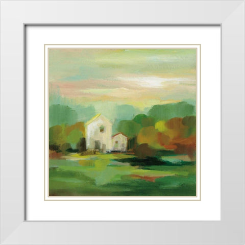October Farm I v2 White Modern Wood Framed Art Print with Double Matting by Vassileva, Silvia