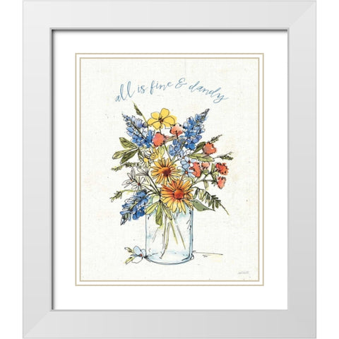 Texas Bluebonnet II White Modern Wood Framed Art Print with Double Matting by Tavoletti, Anne