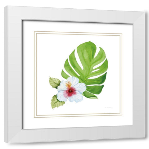 Treasures of the Tropics VIII White Modern Wood Framed Art Print with Double Matting by McKenna, Kathleen Parr