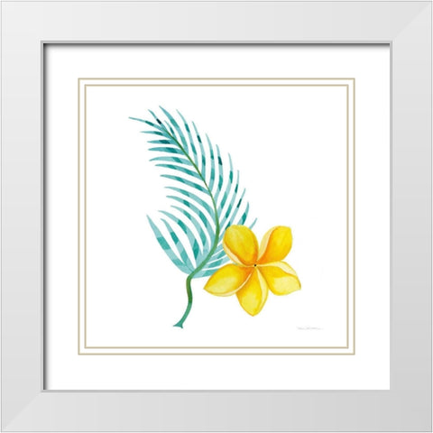Treasures of the Tropics IX White Modern Wood Framed Art Print with Double Matting by McKenna, Kathleen Parr