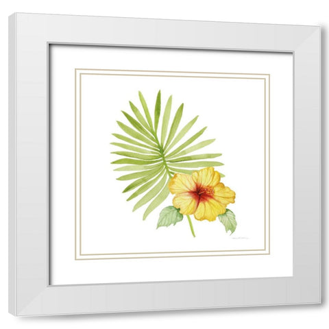 Treasures of the Tropics XI White Modern Wood Framed Art Print with Double Matting by McKenna, Kathleen Parr