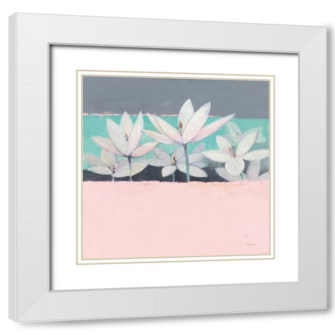 Field Day Dusty Pink White Modern Wood Framed Art Print with Double Matting by Tillmon, Avery