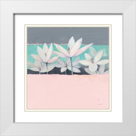 Field Day Dusty Pink White Modern Wood Framed Art Print with Double Matting by Tillmon, Avery
