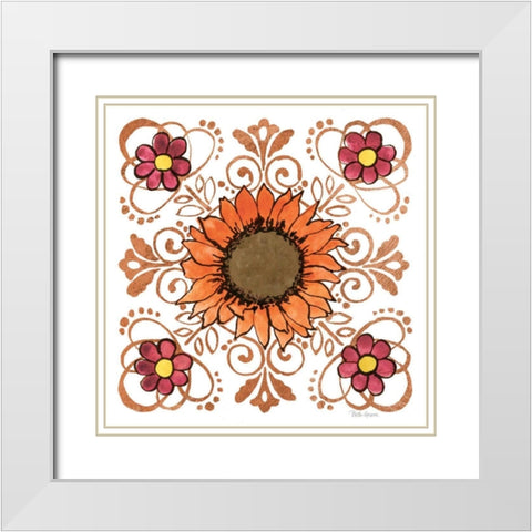 October Garden VI White Modern Wood Framed Art Print with Double Matting by Grove, Beth