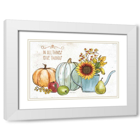 October Garden XIII White Modern Wood Framed Art Print with Double Matting by Grove, Beth