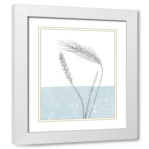 Wheat White Modern Wood Framed Art Print with Double Matting by Adams, Sarah