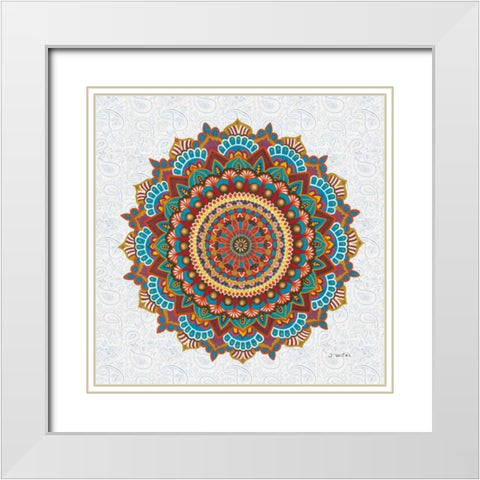 Mandala Dream White Modern Wood Framed Art Print with Double Matting by Wiens, James