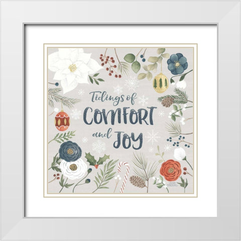 Holiday Garden VI White Modern Wood Framed Art Print with Double Matting by Marshall, Laura