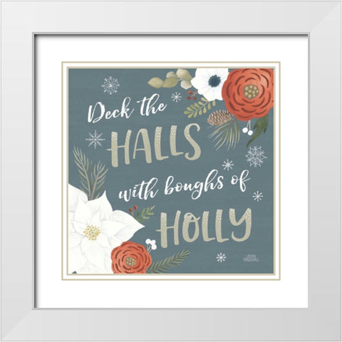 Holiday Garden IX White Modern Wood Framed Art Print with Double Matting by Marshall, Laura