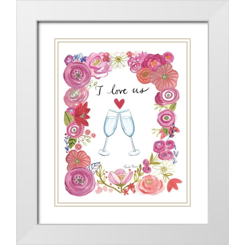 I Do II White Modern Wood Framed Art Print with Double Matting by Zaman, Farida