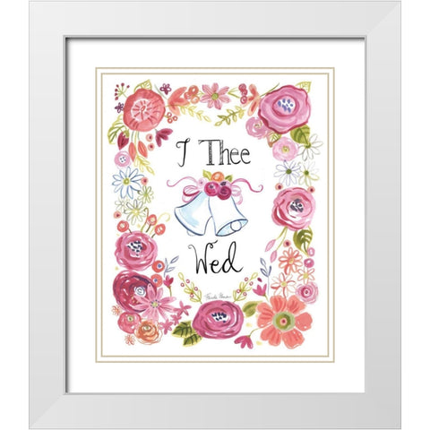 I Do III White Modern Wood Framed Art Print with Double Matting by Zaman, Farida