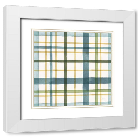 Holiday Garden Pattern VIII White Modern Wood Framed Art Print with Double Matting by Marshall, Laura