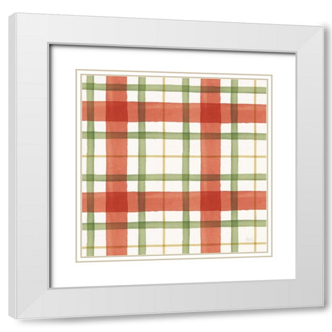 Holiday Garden Pattern X White Modern Wood Framed Art Print with Double Matting by Marshall, Laura
