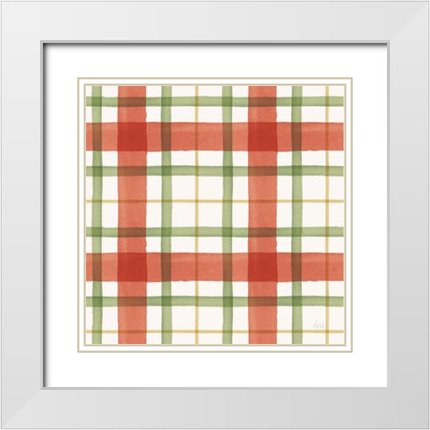 Holiday Garden Pattern X White Modern Wood Framed Art Print with Double Matting by Marshall, Laura