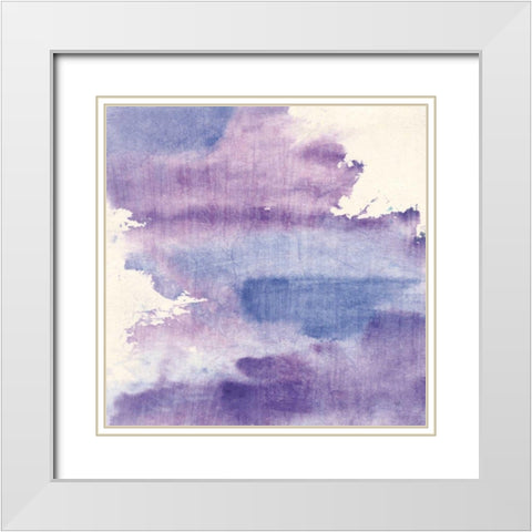Purple Haze I White Modern Wood Framed Art Print with Double Matting by Paschke, Chris