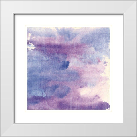 Purple Haze II White Modern Wood Framed Art Print with Double Matting by Paschke, Chris