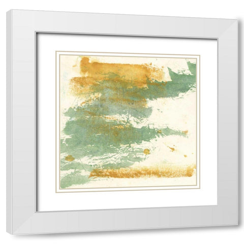 Textured Gold I White Modern Wood Framed Art Print with Double Matting by Paschke, Chris