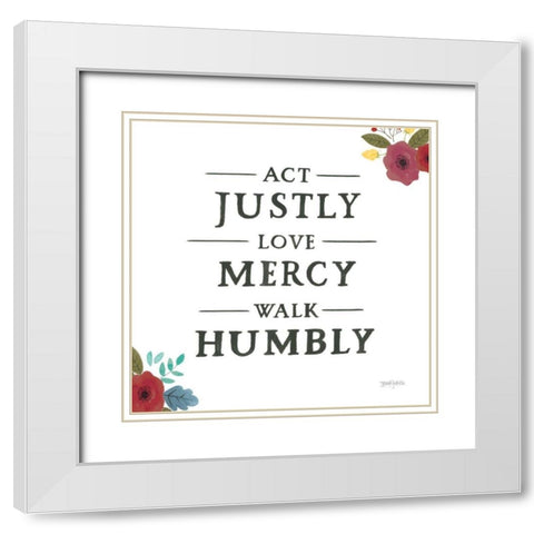 Scripture for Life I White Modern Wood Framed Art Print with Double Matting by Jackson, Jenaya