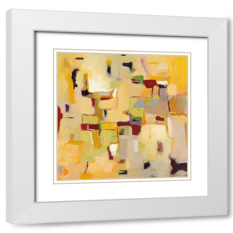 Autumn Glow White Modern Wood Framed Art Print with Double Matting by Adams, Phyllis