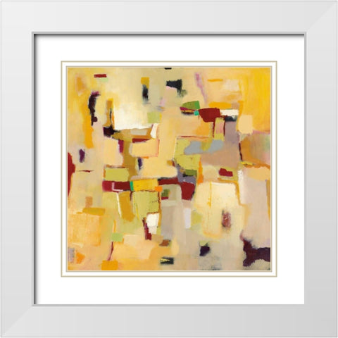 Autumn Glow White Modern Wood Framed Art Print with Double Matting by Adams, Phyllis