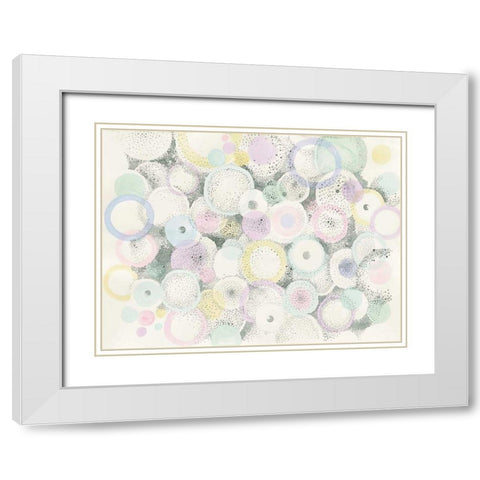 Breezes White Modern Wood Framed Art Print with Double Matting by Nai, Danhui