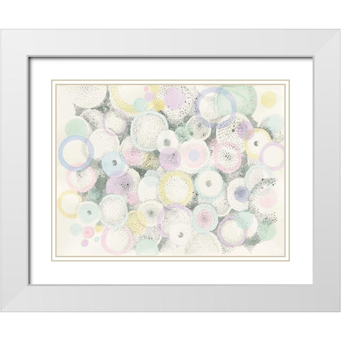 Breezes White Modern Wood Framed Art Print with Double Matting by Nai, Danhui