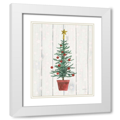 Welcome Christmas IV White Modern Wood Framed Art Print with Double Matting by Jackson, Jenaya