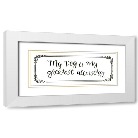 Furry Fashion Friends VII White Modern Wood Framed Art Print with Double Matting by Adams, Emily