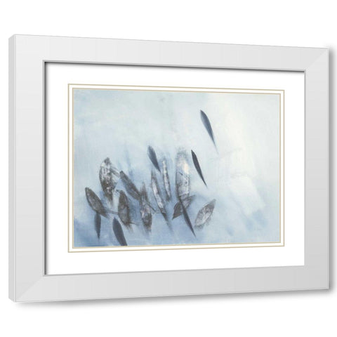 Gently Waving Crop White Modern Wood Framed Art Print with Double Matting by Maye, Jo